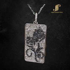 925 Sterling Silver Rose Flower Pendant