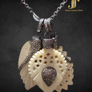 Bone like Pendant Vintage Ivory coloured Diamond